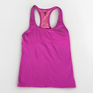 Umbro Racerback Tank Top Women Medium Hot Pink Stretch Logo Athletic Gym Workout